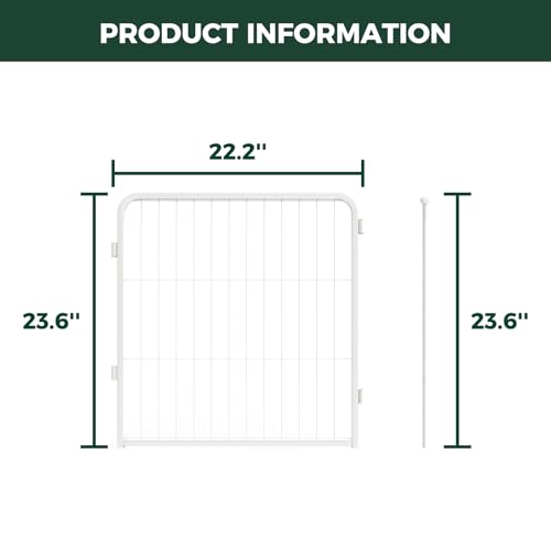 2 Add on Wire Panels for AuraSpace Pro Dog Playpen (White / 24"H)