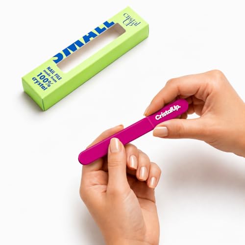 Cristal UP Glass Nail File for Purse (Pink Lemonade/ Fuchsia)