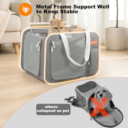 20x14x14 Expandable car cat Carrier (Grey)