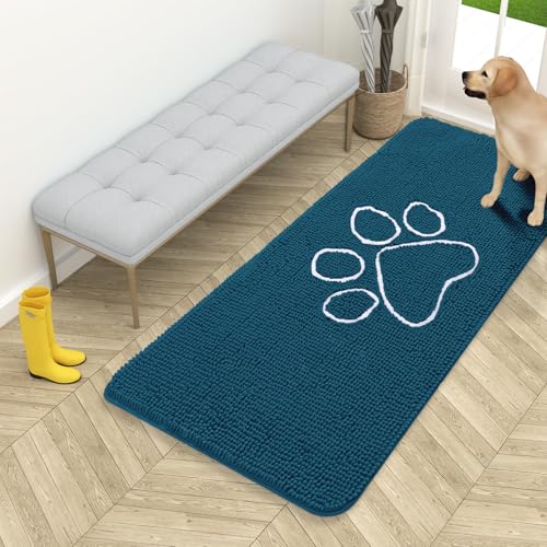 Dog Door Mat for Muddy Paws 54x24 (Atlantic Blue / 54" X 24")