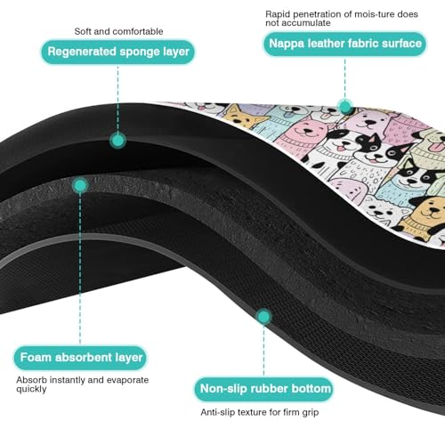 Pet Feeding Mat for Floors Waterproof Dog Mat for Food and Water Absorbent Quick Dry Non Slip mat for Cat Bowls (24"L x 16"W / ColorfulDog)