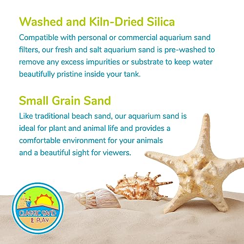 Natural Aquarium Sand for Freshwater and Saltwater Tanks (20 lb / Red)