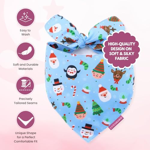 Luxury Pet Birthday Bandanas (Santa's North Pole / Small)