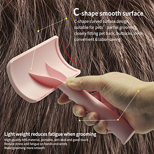 Dog Slicker Brush for Doodles Poodles Fluffy Deshedding Loose Hair (pink)