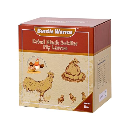 5LB Dried Black Soldier Fly Larvae for Chickens Food (5 Pound (Pack of 1))