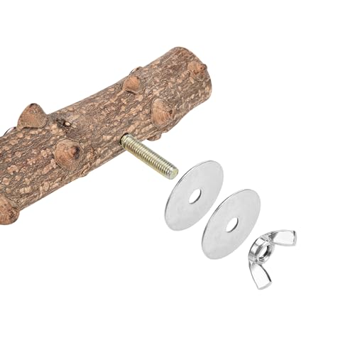 Bird Ladder Perch for Cage Natural Wood Bird Parrot Perch Stand Chewing Toy