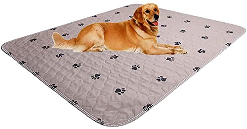 Washable Dog Pee Pads with Puppy Grooming Gloves (24x36 Inch (Pack of 4))