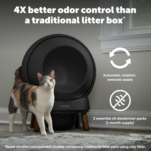ScoopFree SmartSpin Self (Black / SmartSpin Litter Box Bundle)