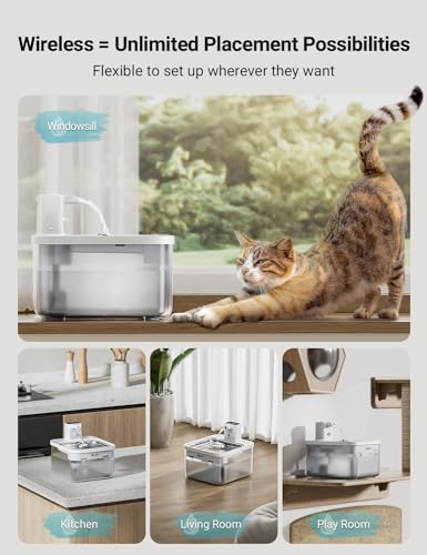 Cat Water Fountain Cordless (White / Pro)