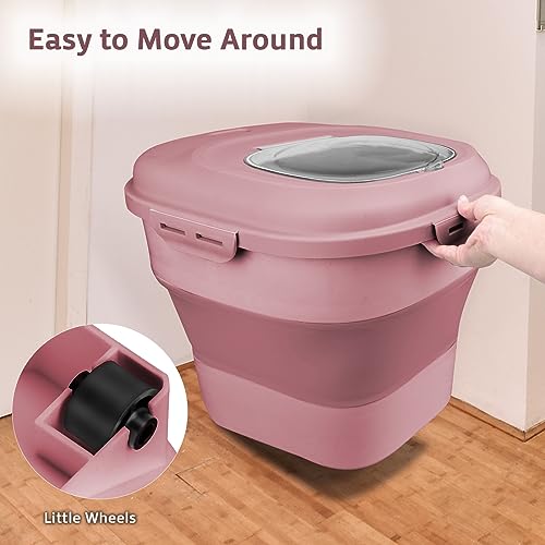 Rice Storage Bin Cereal Containers (Pink)