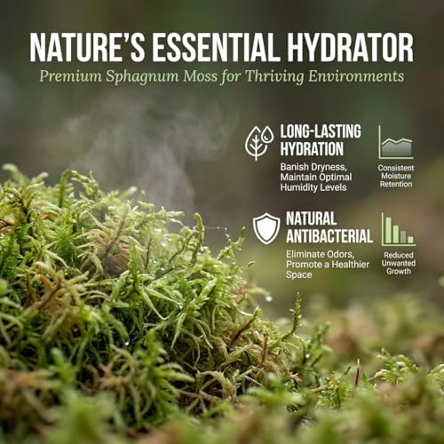 Sphagnum Moss for Reptiles (11.2 Ounces / Green)