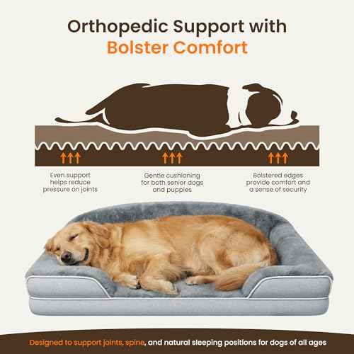 Orthopedic Dog Bed for Giant Breeds (Light Grey / 48.0"L x 35.0"W x 8.0"Th)