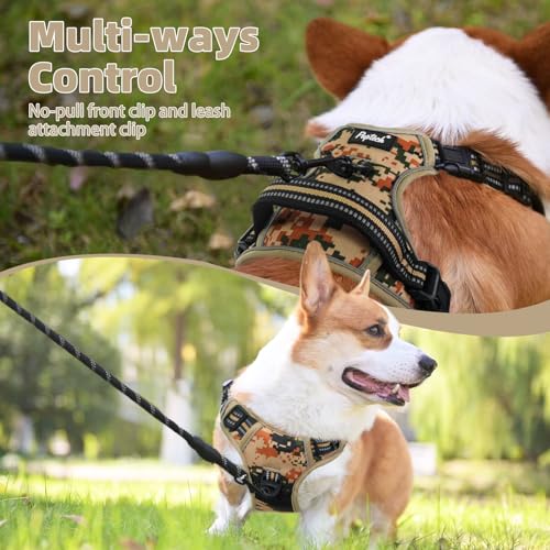 No Pull Tactical Dog Harness for Large (Camouflage / X-Large)