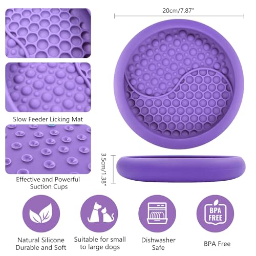 Dog Lick Bowl (Purple / Large)