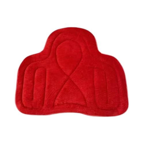 Horse Saddle Cushion Western Long Saddle Pad Horse Riding Seat Saddle Cushion Pad (50X40cm / Red style)