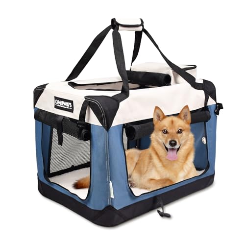 3 Door Soft Dog Crates Kennel (6-Lake Blue)