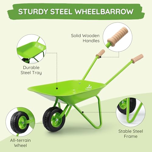 Kids Gardening Set with Wheelbarrow