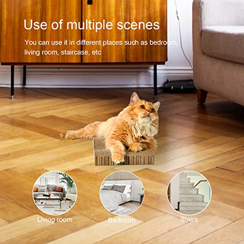 Cat Scratcher Pad Cardboard Scratch Box for Indoor Cats and Kittens (Large for Indoor Cats / 2PCS)