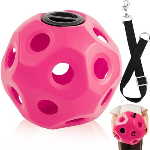 15.75" Extra Large Slow Feed Hay Ball for Horses (Pink)