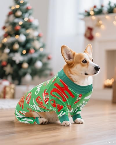 4 Pack Christmas Velvet Dog Pajamas for Large Dogs (X-Large)