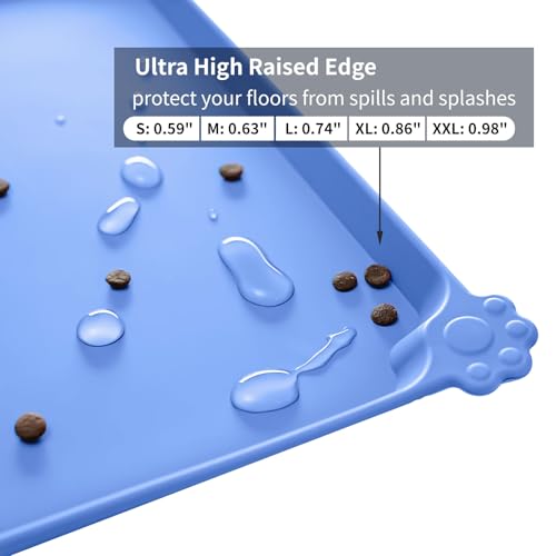 Silicone Pet Feeding Mat (Blue / 32" x 24")