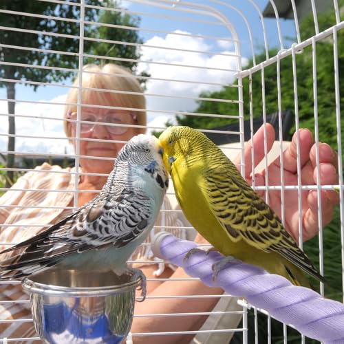 1 Pack Rope Perches for Bird Cages (Purple)