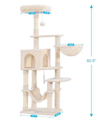 Cat Tree Multi (Beige / 60.6 Inches)