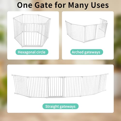 Extra Wide Baby Gate (Whtie / 30"*72"(3-Panel))
