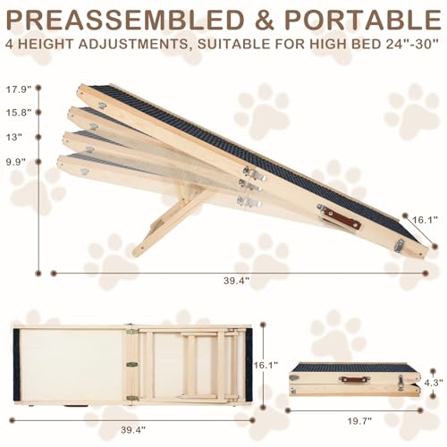 Foldable Dog Ramp for Bed (40 Inch Long)