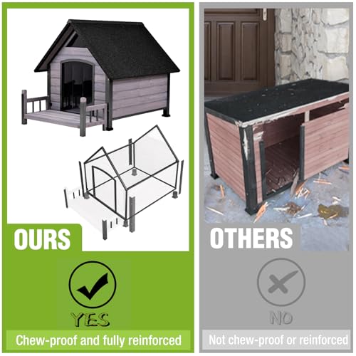 Heated Dog House for Outside Dog Kennel with Insulated Line and Heating Pad