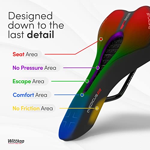 Mountain Bike Seat Made of Comfortable Memory Foam I MTB Saddle with Innovative Ergonomic 5 Zone (MTB)