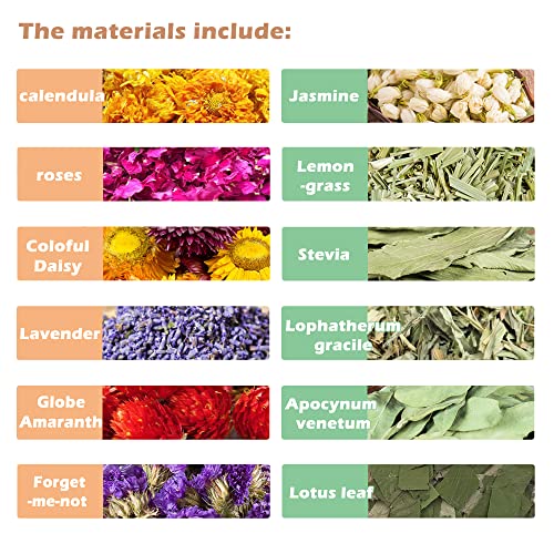 Natural Grain Flower&Herb Hamster Habitat Cage Accessories Bedding Decor (Flower path)