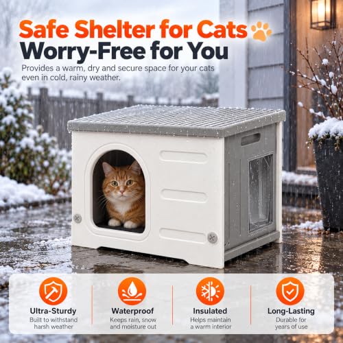 HDPE Cat House with Liner (Modern)