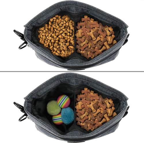 Dog Treat Pouch with Magnetic Closure (L / Black)