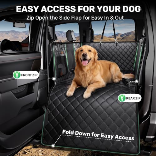 Hard Bottom Dog Seat Cover for Trucks (Black / XL - Full-size Trucks & SUVs)