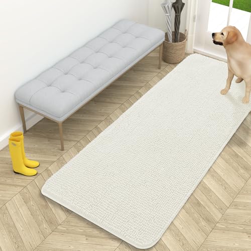 Dog Door Mat for Muddy Paws 59x24 (Ivory / 59" X 24")