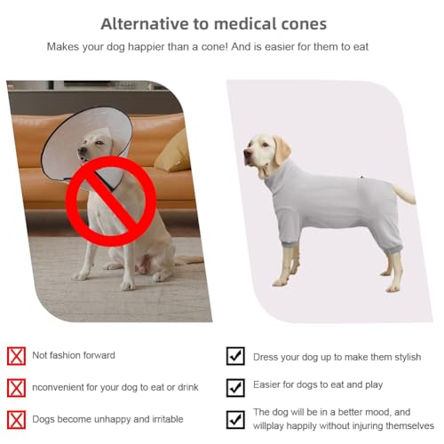 Dog Pyjamas PJS Sweater Clothes and Home Clothing Suitable for Small to Medium Breeds of Dogs (Gray / XL)