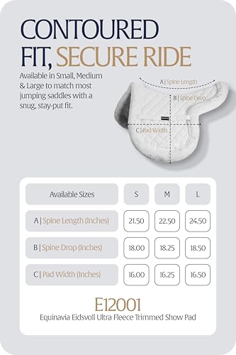 Eidsvoll White English Saddle Pad (White / Large)