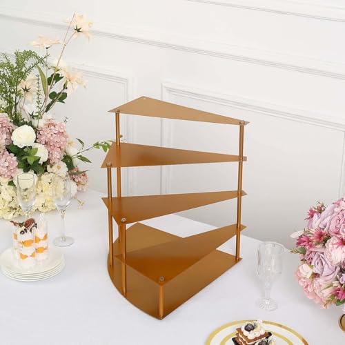 Efavormart 17" Tall 4 (4-Tier 17" Spiral / Gold)