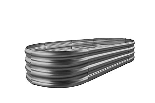 8×4×1 ft Galvanized Raised Garden Bed Kit (8×4×1ft(1pcs） / 2-grey)