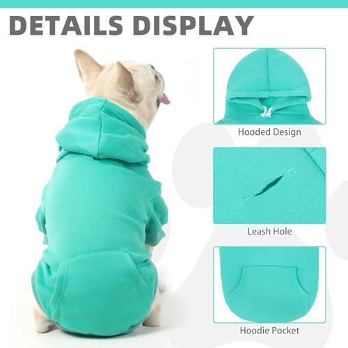 Dog Hoodie for Large Medium Small Dogs (Lake Blue / Large)