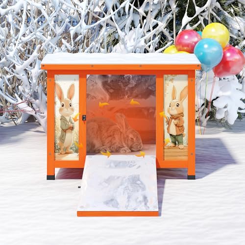 24" Bunny Hutch for Outdoor & Indoor Use (Orange with Warm / Middle)