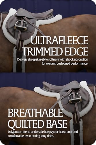 Eidsvoll White English Saddle Pad (White / Large)