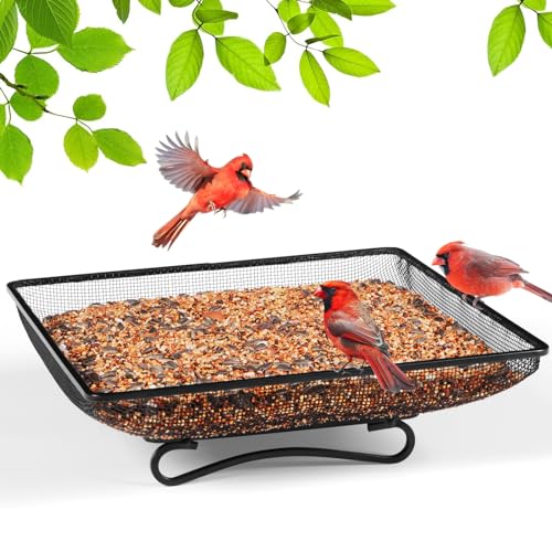 Ground Bird Feeder Tray 11x11 Inches (11x11 inches (1 pack))