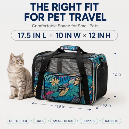 Pet Travel Carrier for Small Medium Cats & Dogs (Hawaii)