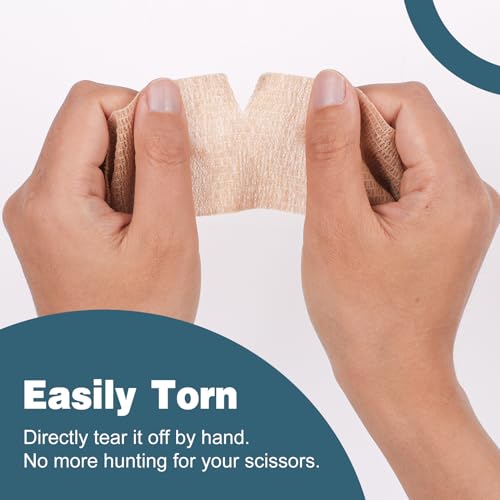 8 Pack Self Adhesive Bandage Wrap (Beige)