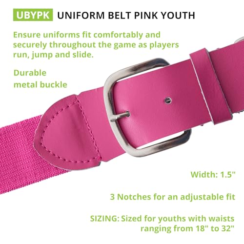 Baseball Softball Uniform Belt (Youth (18-32 Inches) / Pink)