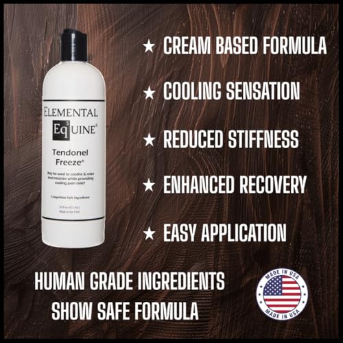 Elemental Equine Tendonel Freeze Liniment Rub for Horses 16oz