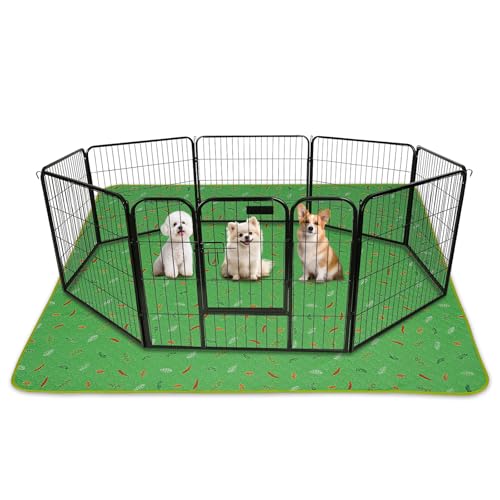 Washable Pee Pads for Dogs Extra Large 48" x 60" 2 (Leaves - Green / 48x60 Inch (Pack of 2))