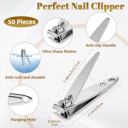 Rustproof Stainless Steel Nail Clippers Bulk (Slanted Top)